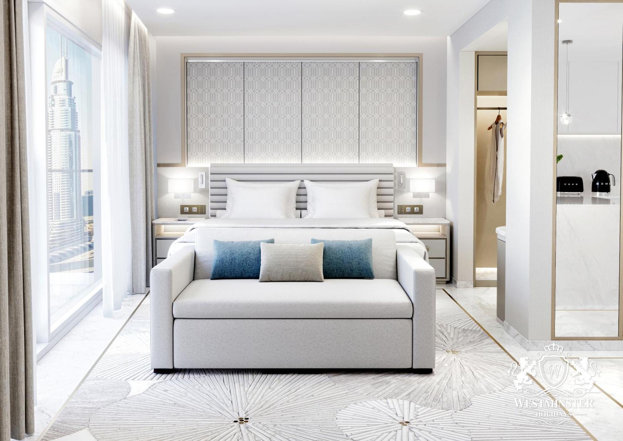 Westminster Dubai Mall Экстерьер фото A rendering of a bedroom in a Signature Suite